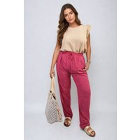 Matilda Drawstring High Waist Trouser Side Pockets S M
