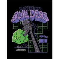 Minecraft Builders Framed Poster in Jet Black