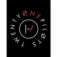 Twenty One Pilots Blurry Face Logo Framed Poster in Black