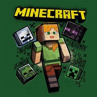 Minecraft Alex Canvas Print in Green