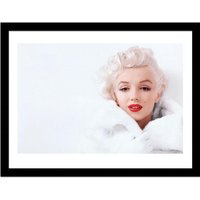 Marilyn Monroe White Framed Print