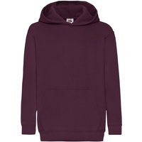 Fruit of the Loom Classic Hooded Sweatshirt in Burgundy | Size: 12-13 Years