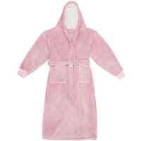 Brand Lab Men's Hooded Cuffed Robe in Baby Pink | Size: Large/XL