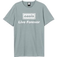 Amplified Men's Live Forever Oasis T-Shirt in Pale Blue | Size: XS