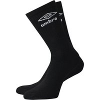 Umbro Men's Crew Socks (Pack of 3) in Black | Size: 9-12