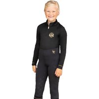 Supreme Products Girl's Show Rider Horse Riding Tights in Black | Size: 11-12 Years