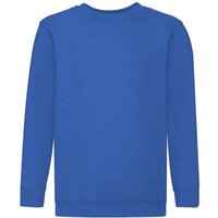 Fruit of the Loom Girl's Classic Drop Shoulder Sweatshirt in Royal | Size: 3-4 Years