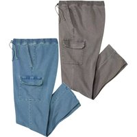 s Denim Cargo Trousers Pack 2 Pale 33R
