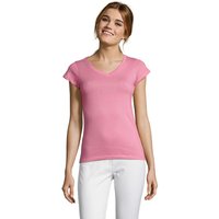 Moon V Neck T Shirt Bright