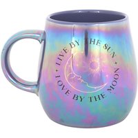 Something Different Live By The Sun Iridescent Mug in Purple