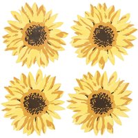 Something Different Sunflower Coasters in Yellow