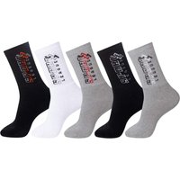 Atlas for Men Men's Sports Socks (Pack of 5) in Black | Size: 5.5-8