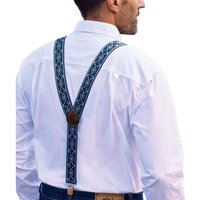 Atlas for Men Men's Patterned Braces in Navy