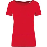 Native Spirit Women's Plain Medium Beige T-Shirt in Scarlet | Size: XS
