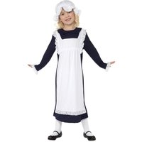 Smiffys Girl's Victorian Costume Set in White | Size: 7-9 Years
