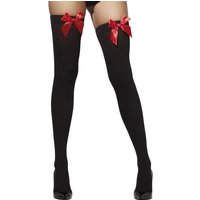 Fever Women's Bow Opaque Hold Up Stockings in Black