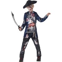Smiffys Deluxe Jolly Rotten Pirate Costume Set in Black | Size: 4-6 Years