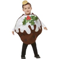 Smiffys Christmas Pudding Glitter Costume Set in Dark Brown