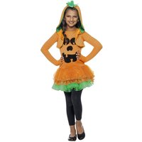 Smiffys Girl's Pumpkin Tutu Costume Set in Orange | Size: 7-9 Years