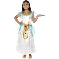 Smiffys Girl's Deluxe Cleopatra Costume Dress in White | Size: 10-12 Years