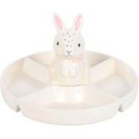 Something Different Chip & Dip Bunny Snack Dish in White