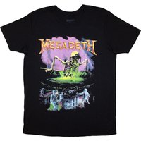 Megadeth Men's Contaminated Back Print T-Shirt in Black | Size: Large