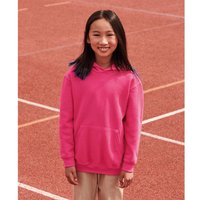 Fruit of the Loom Classic 80 20 Hoodie in Purple | Size: 7-8 Years