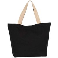 Kimood Women's Large Flat Base Tote Bag in Black