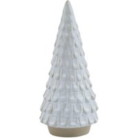Hill Interiors Ceramic Spruce Tree Dration in White