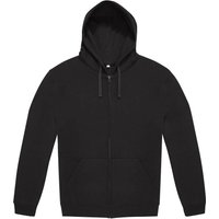 Relaxed Fit Full Zip Hooded Sweatshirt 2 Side Pockets