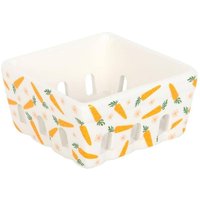 Something Different Carrot Patch Ceramic Basket in White