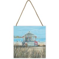 Diane Demirci Beach Ice Cream Wooden Block