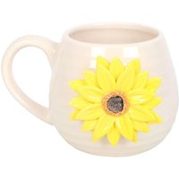 Something Different Hello Sunshine Sunflower 3D Rounded Mug in Bright Yellow