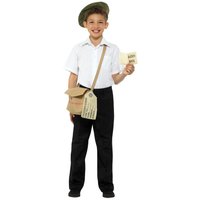 Smiffys Evacuee Costume Accessory Set in Brown