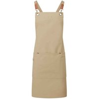 Premier Cross Back Bib Apron in Natural