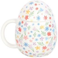 Something Different Some Bunny Loves You Floral Print Egg Shaped Mug