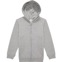B&C ID.334 Full Zip Hoodie in Grey | Size: 7-8 Years