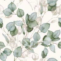 World of Wallpaper Eucalyptus Wallpaper in White