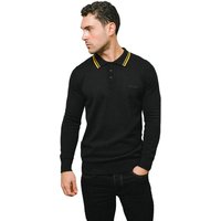 Knitted Tipped Long Sleeved Polo Shirt