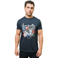 Lambretta Men's Scooter Branded T-Shirt in Navy | Size: 3XL