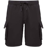 French Terry Washed Cargo Shorts