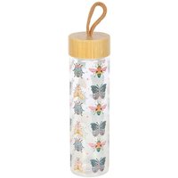 Something Different Floral Bug Glass Water Bottle