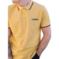 Lambretta Men's SS25 Triple Tipped Polo Shirt in Gold | Size: 3XL