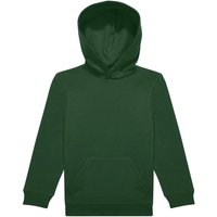 B&C ID.333 Long-Sleeved Hoodie in Bottle Green | Size: 9 Years