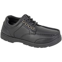 Route 21 Men's Monty Boat Shoes in Black | Size: 3