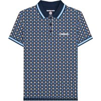 SS25 Geometric Big & Tall Polo Shirt Dark