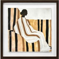 Mowzu Lady In Stripes Framed Plaque