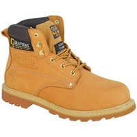 Crazy Horse Leather Safety Boots Pale