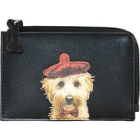 Mala leather Women's Coco's Hat Dog Coin & Card RFID Purse in Black
