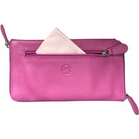 Mala leather Double Glasses Leather Case Holds Two Pairs Spectacles in Pink